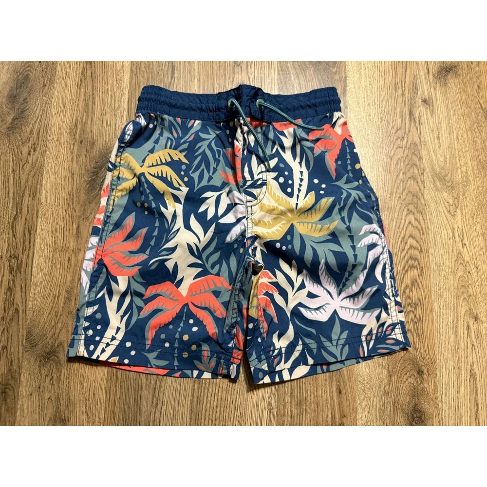 Old Navy Shorts Youth Boys Size Medium Blue Orange Green Swim Trunks